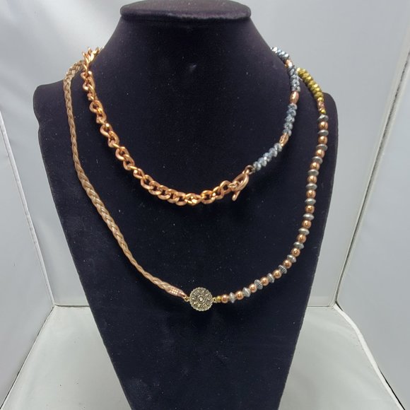 Buckle tricolor wrap bracelet or can be a necklace - Picture 11 of 14